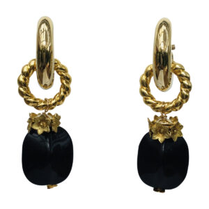 BerNice Brass gold plated resin semi -precious stone