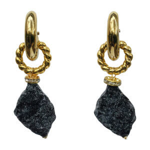 BerNice Brass gold plated resin semi -precious stone