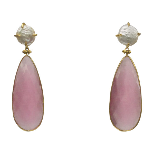 BerNice Sparkling Semiprecious stones brass Gold plated
