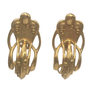 BerNice Haute Couture Runway 80 ‘s designer KHparis Kingdom hearts GoldPlated Clip earring