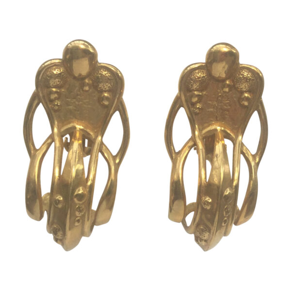 BerNice Haute Couture Runway 80 ‘s designer KHparis Kingdom hearts GoldPlated Clip earring