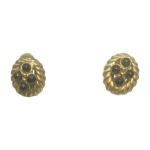 BerNice Vintage Haute Couture Runway 70-80’s jewellers Paris Earrings semi-precious stones GoldPlated