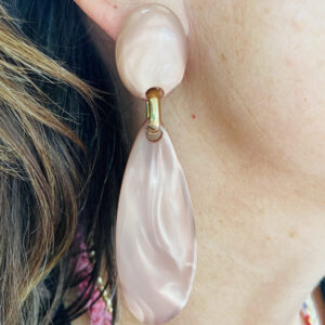 Italian Resin Earring Champagne Pink  Color