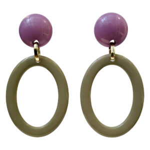 BerNice Clip Pink and Grey resin