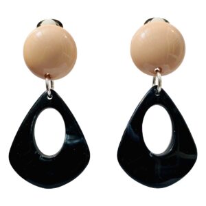BerNice Clip Earring Pink and Black