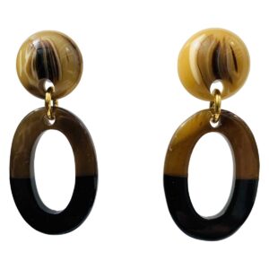 BerNice Clip Earring Brown and Black