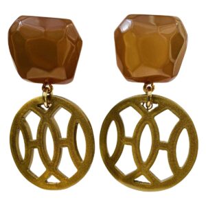 BerNice Clip Earring champagne top, gold element