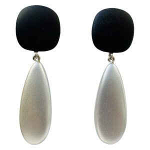 BerNice Clip Earring Black and Silver