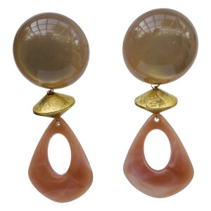 BerNice Clip Earring  Gold and Champagne Color