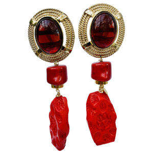 BerNice Clip Earring  Vintage Elements Red