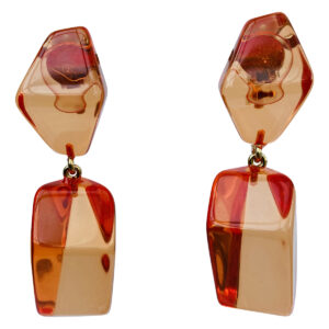 BerNice Clips Earring Vibrant Orange