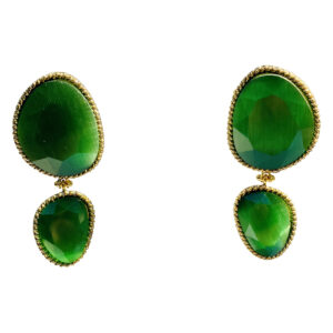 Sparkling semi Precious Stones Vibrant Green