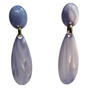 Italian Resin Earring Light Purple Color