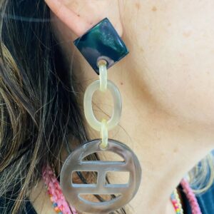 Earring Natural Oriental Horn
